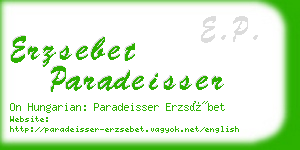 erzsebet paradeisser business card